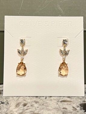 Olive & Piper “Rosalind” Drop Bridal Earrings
